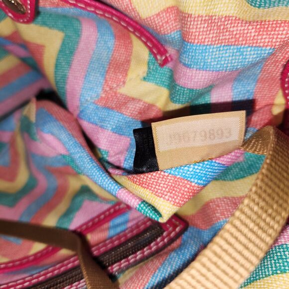 Dooney & Bourke Two Tone Leather Large Satchel Bag Purse - Picture 11 of 14